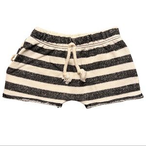 Childhoods Black and Cream Stripe Boy Shorts - EUC